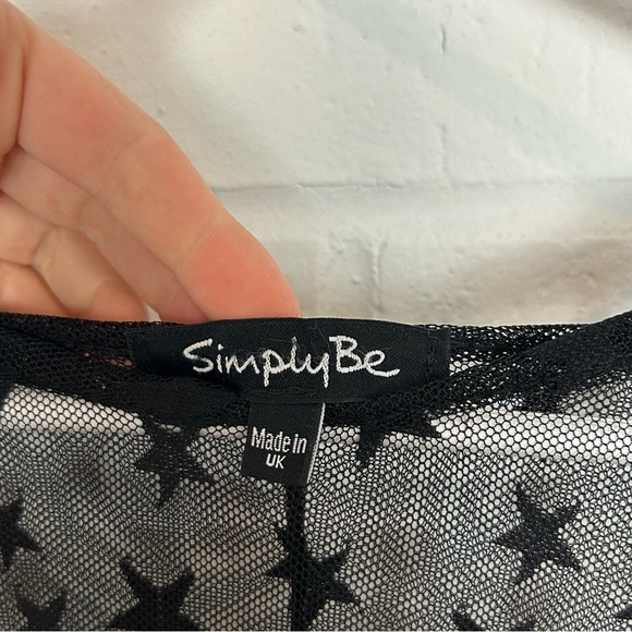 Simply Be Sheer Star Pattern Dress - Picture 4 of 5